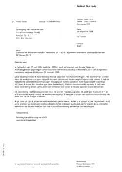cao-beoordeling Hoveniersbedrijf in Nederland