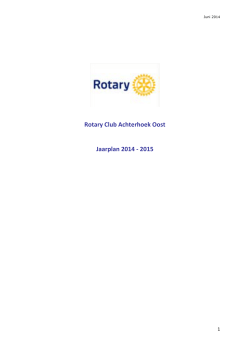 Jaarplan inzien (,pdf) - Rotaryclub Achterhoek Oost