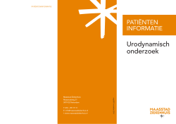 Patiëntenfolder Urodynamisch onderzoek