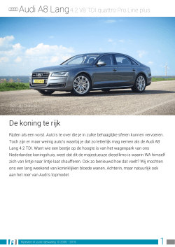 Rijtesten.nl: test Audi A8 Lang