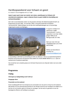 Hardloopweekend voor lichaam en geest