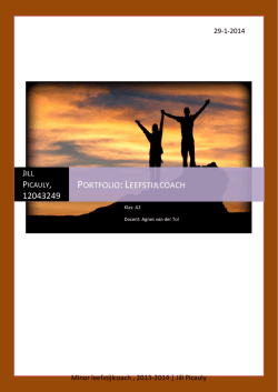 Portfolio - minor leefstijlcoach