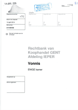 bekijk verslag - Advocaten De Rouck advocaten De Rouck