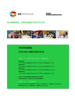 Programma Cyclus 5 (mei/juni)