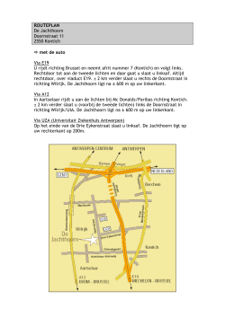 ROUTEPLAN De Jachthoorn Doornstraat 11 2550 Kontich