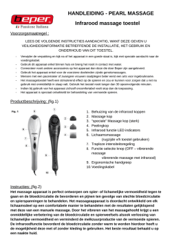 HANDLEIDING - PEARL MASSAGE Infrarood massage toestel