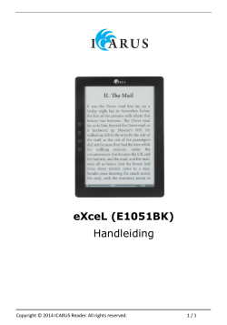 eXceL (E1051BK) Handleiding