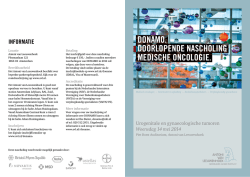 DONAMO. DOORLOPENDE NASCHOLlNG MEDlSCHE ONCOLOGlE.