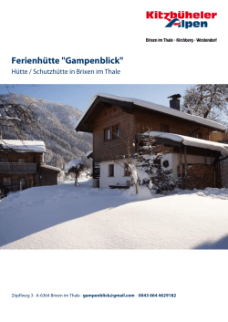 Ferienhütte "Gampenblick" in Brixen im Thale