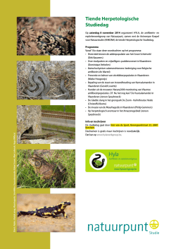 Natuurfocus 2014-3 affiche Herpetologische studiedag