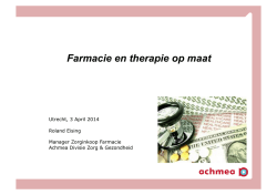 De rol van verzekeraars bij therapie op maat