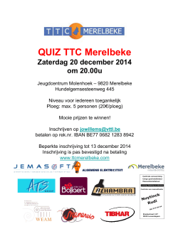 Flyer - TTC Merelbeke