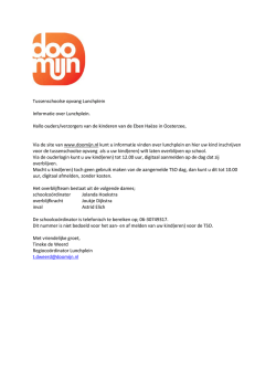 info brief tso okt 2014 - Eben Haëzer Oosterzee