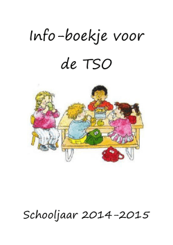 Info-boekje voor de TSO - Juliana van Stolbergschool
