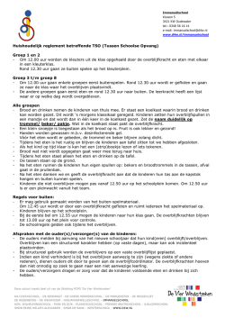 Huishoudelijk reglement betreffende TSO (Tussen Schoolse