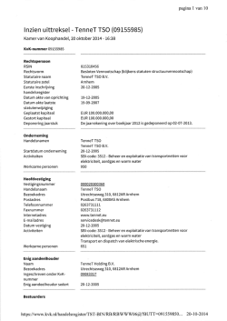 Inzien uittreksel - TenneT TSO (09155985)