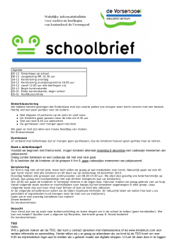 newsletter Schoolbrief 4 december 2014
