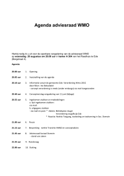 Agenda adviesraad WMO 20 augustus 2014