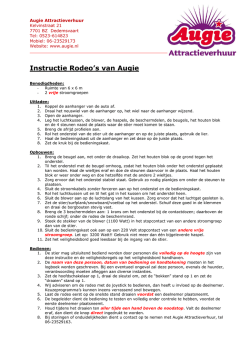 Instructie rodeostier - Augie Attractieverhuur