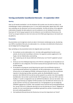 verslag 2e werkatelier Borssele 15 september 2014
