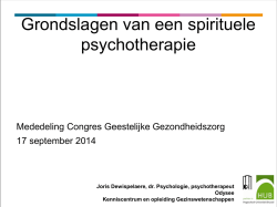 Grondslagen van een spirituele psychotherapie