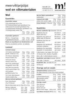 Download onze prijslijst