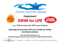 SWIM for LIFE - Aquarius Zwemclub Lebbeke