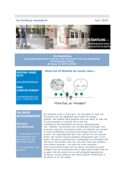 IN DEZE NIEUWSBRIEF