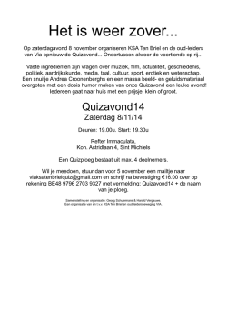 Het is weer zover