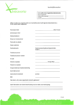 Inschrijfformulier 2014