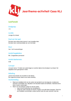 Jaarthema-activiteit +14 Leefweek