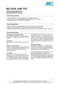 Technical Datasheet MC-DUR 1500 TOF