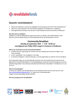 Gezocht: techniektalent! Community Breakfast