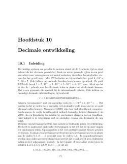 Hoofdstuk 10 Decimale ontwikkeling