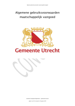 Algemene gebruiksvoorwaarden maatschappelijk vastgoed