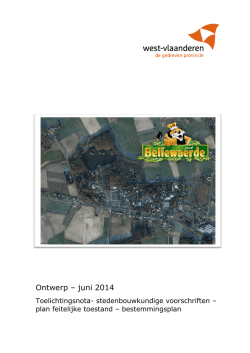 Toelichtingsnota- stedenbouwkundige voorschriften