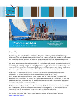 Klik hier voor onze Yoga cruise van 23 mei tot 30 mei