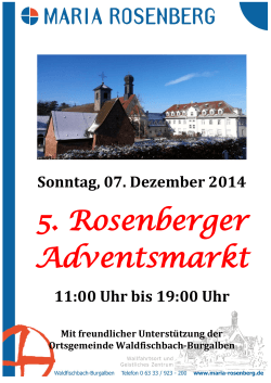 5. Rosenberger Adventsmarkt