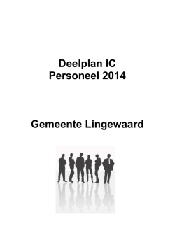 Jaarplan interne controle 2014 Deelplan IC Personeel