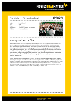 Die Welle Opdrachtenblad Voorafgaand aan de