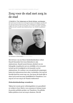 JessaZiekenhuis opinie DeStandaard 17.04.2014 - RE-ST
