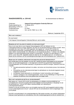 Integraal Huisvestingsplan Onderwijs Blaricum rvs