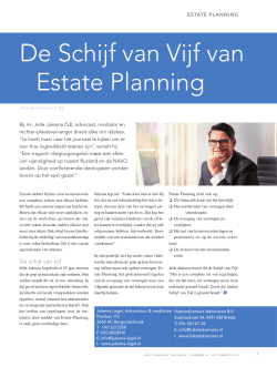 De Schijf van Vijf van Estate Planning
