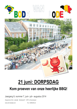 21 juni: DORPSDAG - Zorgcentrum Sint