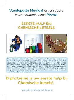 Diphoterine is uw eerste hulp bij Chemische letsels!