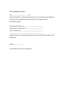 Herroepingsformulier