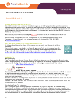 Informatie voor klanten en leden Eelde