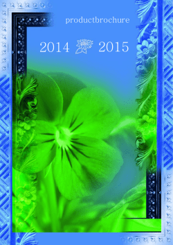 Brochure 2014/2015 - Peter van der Plas