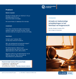 Download de folder. - Postuniversitair Centrum KU Leuven Kulak