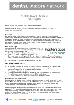MBO/HBO/WO Stagiaire Posterscope
